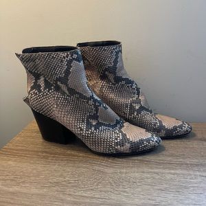 Dolce Vita snakeskin booties size 7